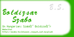 boldizsar szabo business card